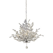 Bouquet  7Lt Pendant - Chrome Metal & Crystal